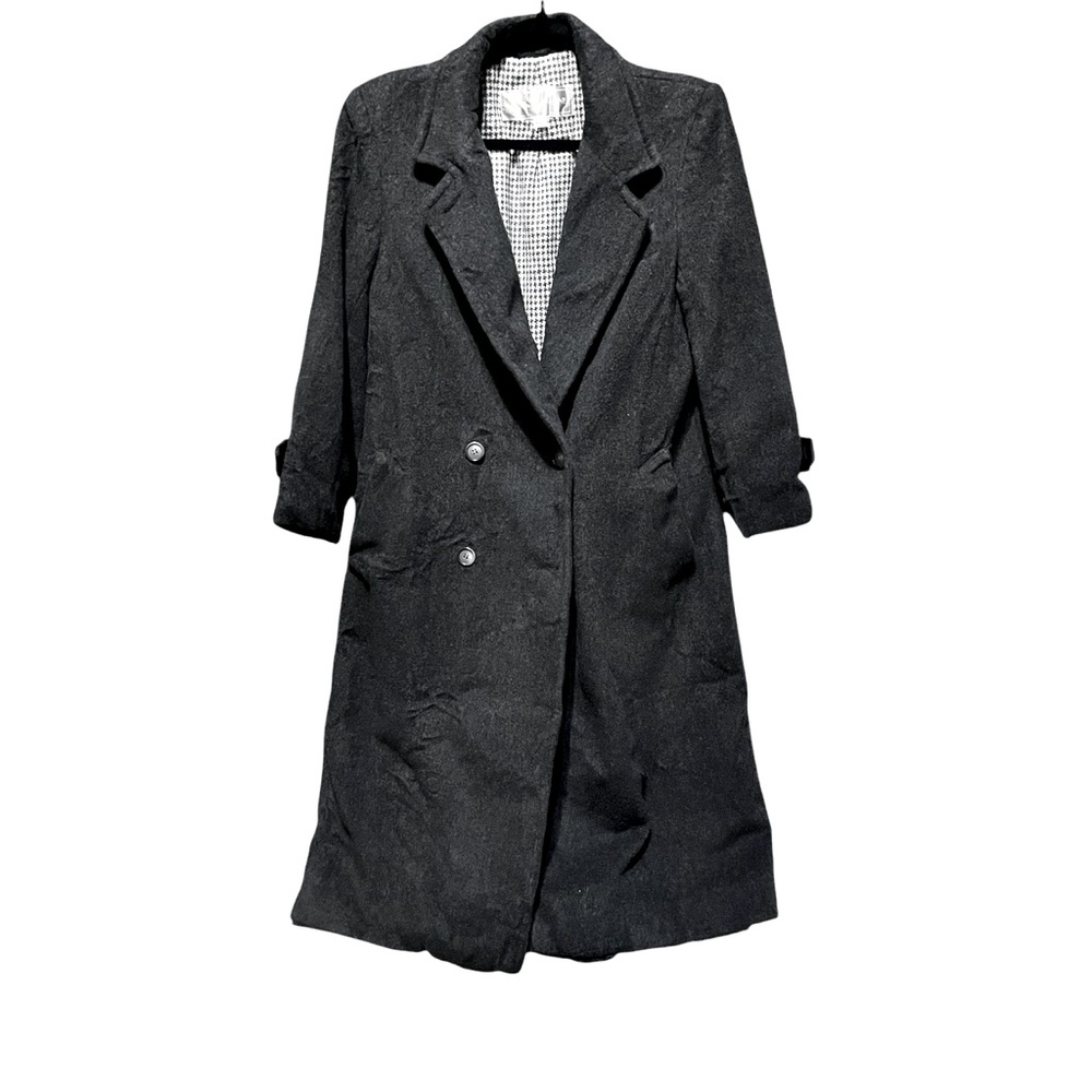 Vintage Dark Gray Evan Picone Mid length Wool Coat